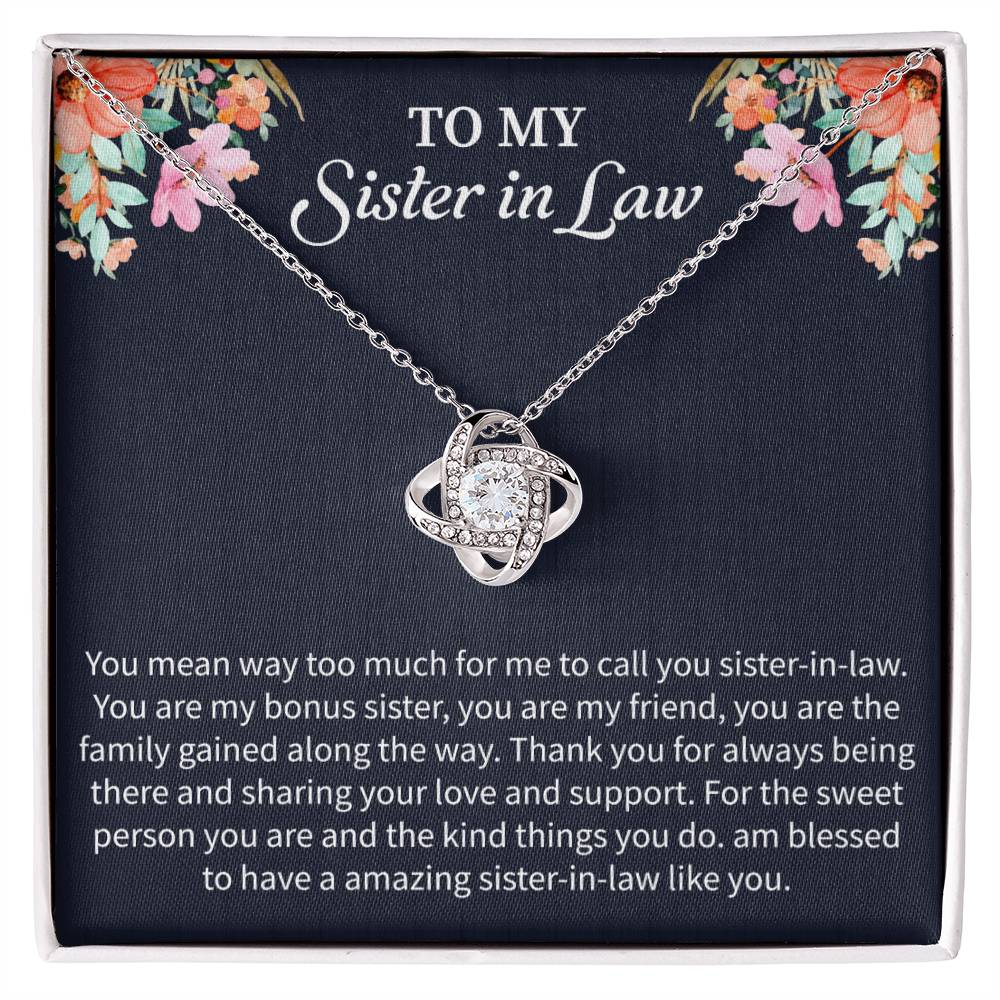 Sister-in-law wedding gift necklace