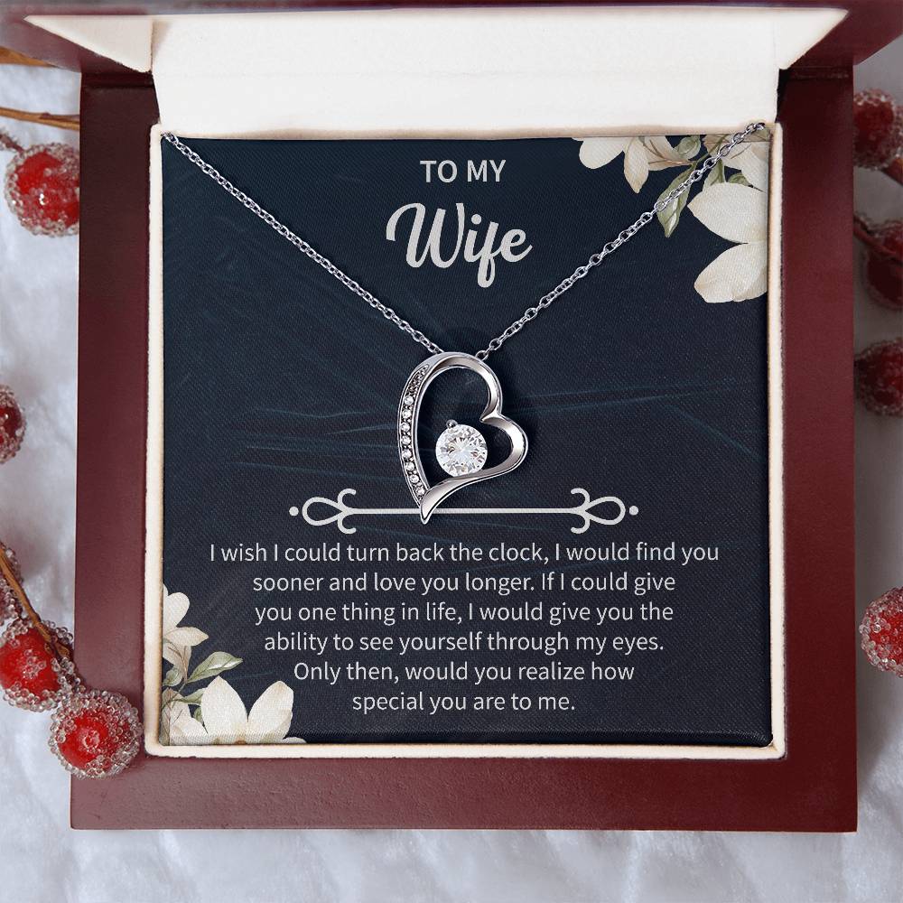 To My Beautiful Wife Necklace From Husband, Hotwife Jewelry For Women, Birthday Gifts For Wife, Birthday Necklaces For Women, Forever Love Necklace