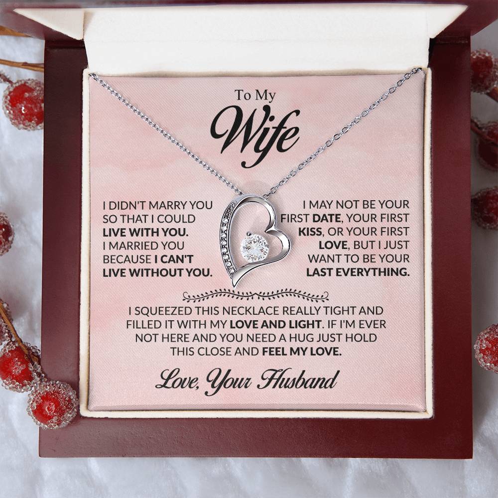 [ALMOST SOLD OUT]  To My Beloved Wife - Heartfelt Necklace Gift to Make Her Smile, Cry, and Feel Loved