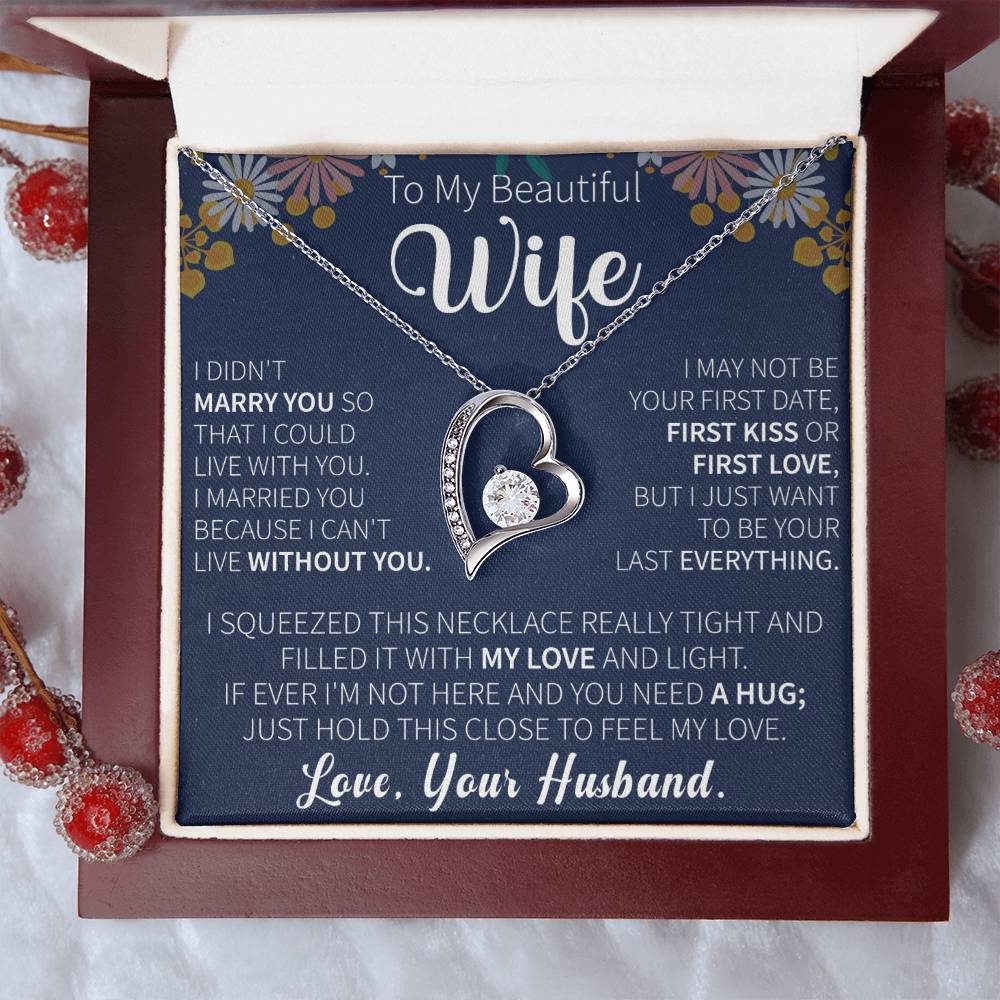 To My Beautiful wife Forever Love Necklace - Gifts for wife