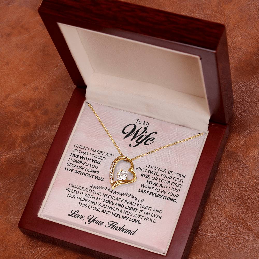 [ALMOST SOLD OUT]  To My Beloved Wife - Heartfelt Necklace Gift to Make Her Smile, Cry, and Feel Loved