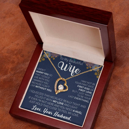 To My Beautiful wife Forever Love Necklace - Gifts for wife