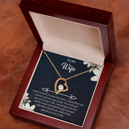 To My Beautiful Wife Necklace From Husband, Hotwife Jewelry For Women, Birthday Gifts For Wife, Birthday Necklaces For Women, Forever Love Necklace