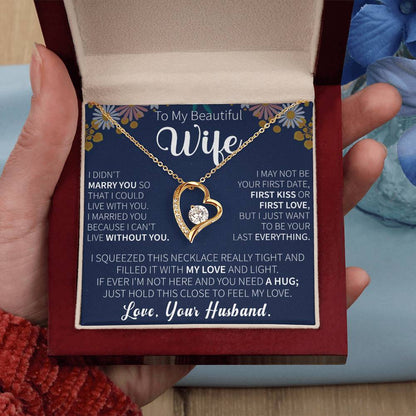 To My Beautiful wife Forever Love Necklace - Gifts for wife