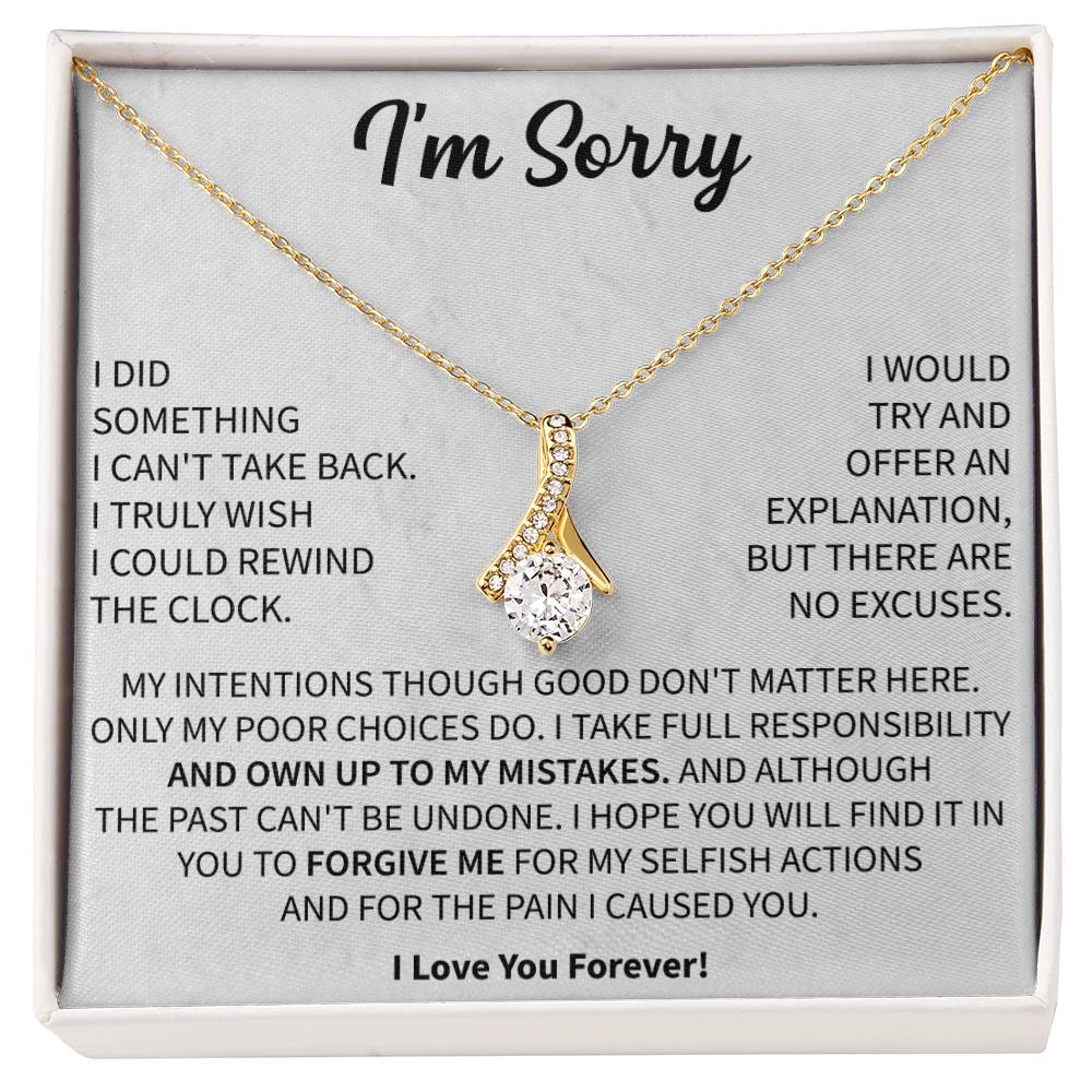 I'm Sorry Gift Apology Gift Necklace For Her, Please Forgive me Gift Wife, Girlfriend, Friend, Forgiveness, Forgive Necklace