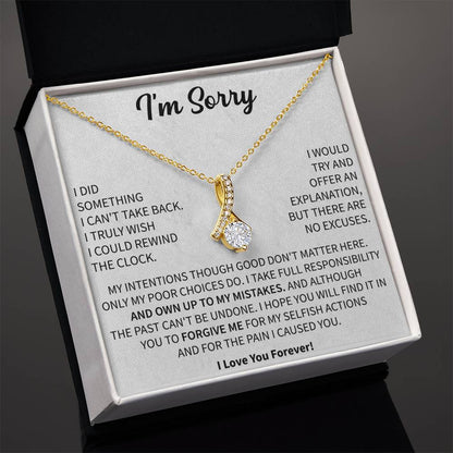 I'm Sorry Gift Apology Gift Necklace For Her, Please Forgive me Gift Wife, Girlfriend, Friend, Forgiveness, Forgive Necklace