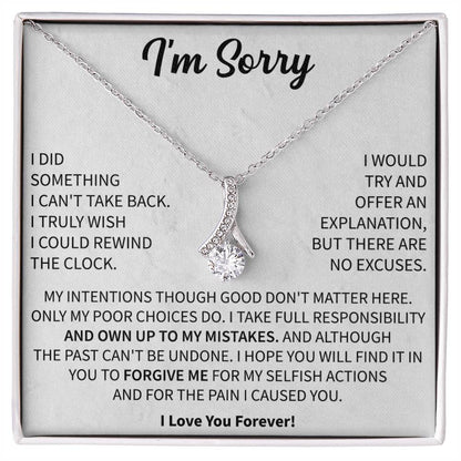 I'm Sorry Gift Apology Gift Necklace For Her, Please Forgive me Gift Wife, Girlfriend, Friend, Forgiveness, Forgive Necklace