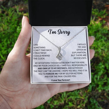 I'm Sorry Gift Apology Gift Necklace For Her, Please Forgive me Gift Wife, Girlfriend, Friend, Forgiveness, Forgive Necklace