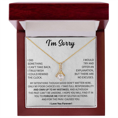 I'm Sorry Gift Apology Gift Necklace For Her, Please Forgive me Gift Wife, Girlfriend, Friend, Forgiveness, Forgive Necklace