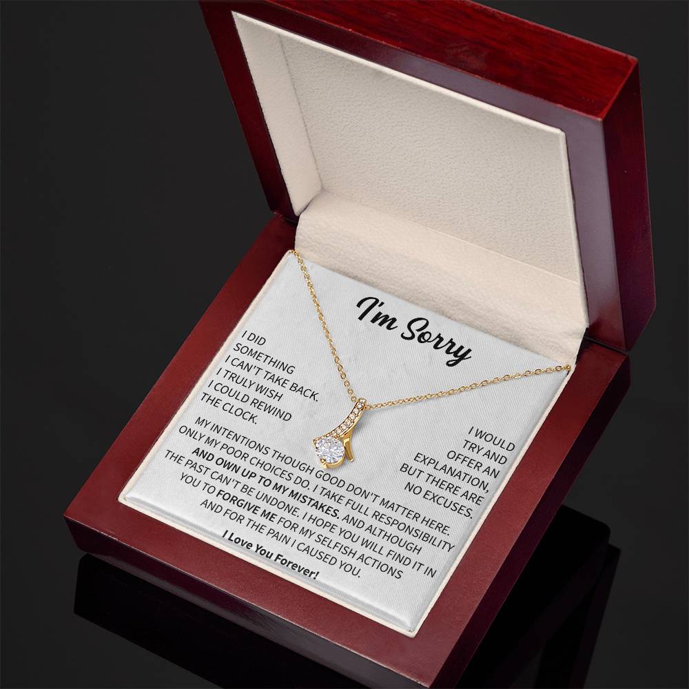 I'm Sorry Gift Apology Gift Necklace For Her, Please Forgive me Gift Wife, Girlfriend, Friend, Forgiveness, Forgive Necklace