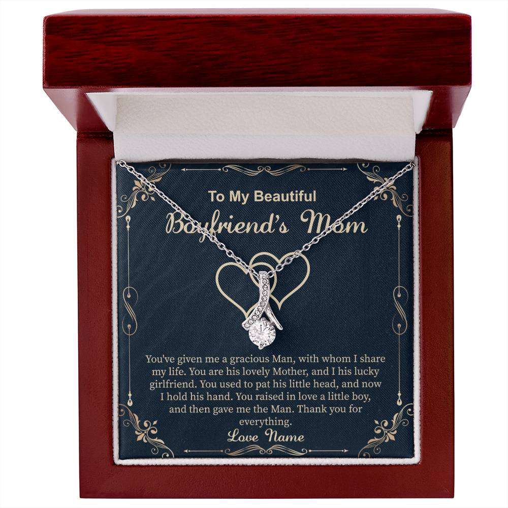 Boyfriend's Mom Necklace - Birthday, Christmas, and Mother's Day Gift for Boyfriend’s Mother or Mother-In-Law