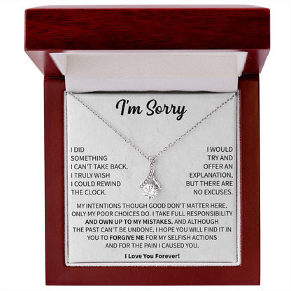 I'm Sorry Gift Apology Gift Necklace For Her, Please Forgive me Gift Wife, Girlfriend, Friend, Forgiveness, Forgive Necklace