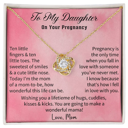 First Baby Necklace Gift for Daughter – Pregnancy & Baby Shower Jewelry from Mom | New Mom & Mom-to-Be Gift