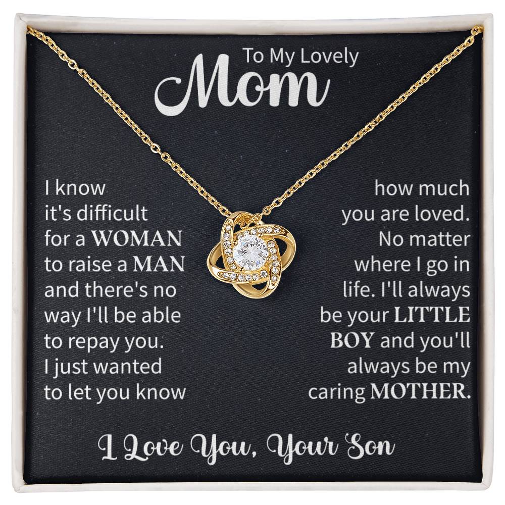 To my mom Love Knot Necklace