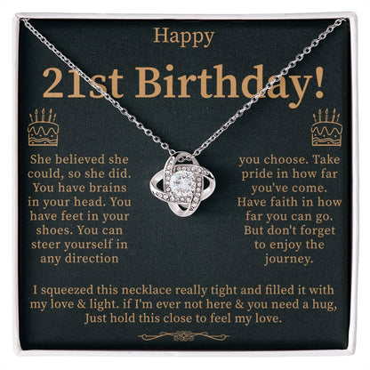 Gift Daughter Necklace, 21st Birthday Necklace Gift For Her, 21st Birthday Jewelry, 21 Year Old Gift, 21st Birthday Necklace Gift From Mom/dad