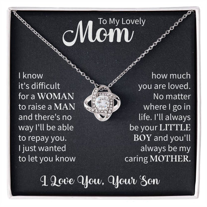 To my mom Love Knot Necklace