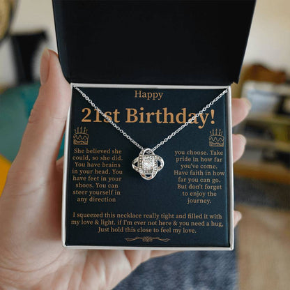 Gift Daughter Necklace, 21st Birthday Necklace Gift For Her, 21st Birthday Jewelry, 21 Year Old Gift, 21st Birthday Necklace Gift From Mom/dad