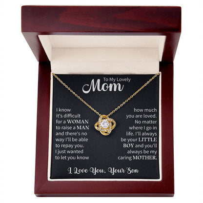 To my mom Love Knot Necklace