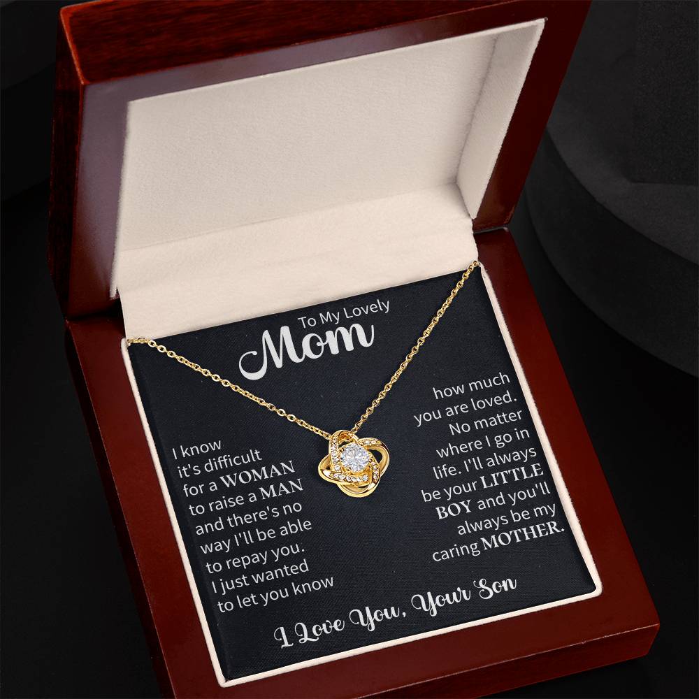 To my mom Love Knot Necklace