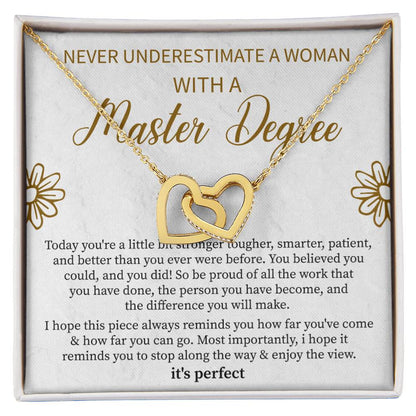 Masters Graduation Gift, Graduation Gift Masters, Grad Gift Necklace For Her, Masters Degree Graduation, Master Degree Necklace