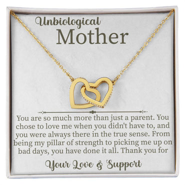 Unbiological Mother Interlocking Hearts Necklace