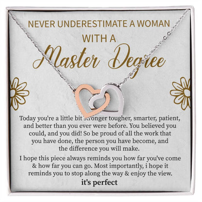 Masters Graduation Gift, Graduation Gift Masters, Grad Gift Necklace For Her, Masters Degree Graduation, Master Degree Necklace