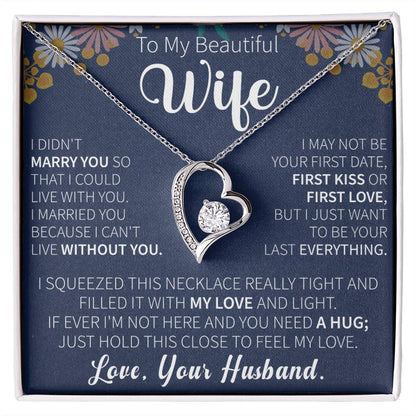 To My Beautiful wife Forever Love Necklace - Gifts for wife