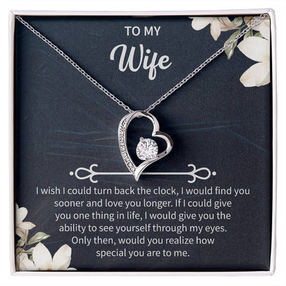 To My Beautiful Wife Necklace From Husband, Hotwife Jewelry For Women, Birthday Gifts For Wife, Birthday Necklaces For Women, Forever Love Necklace