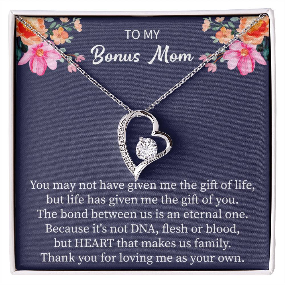 Bonus Mom Gifts Necklace, Necklace for Step Mom, Mothers Day Gifts Christmas Birthday Jewelry Gifts for Bonus Mom Step Mother