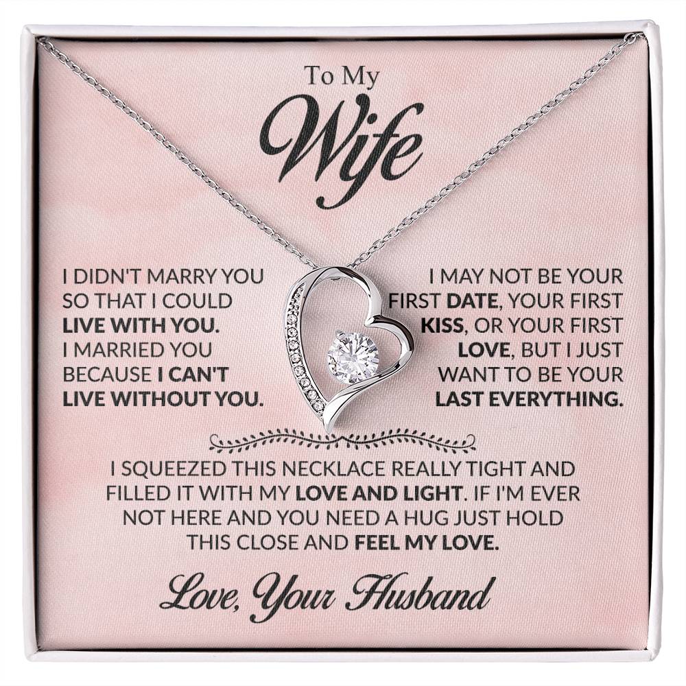 [ALMOST SOLD OUT]  To My Beloved Wife - Heartfelt Necklace Gift to Make Her Smile, Cry, and Feel Loved