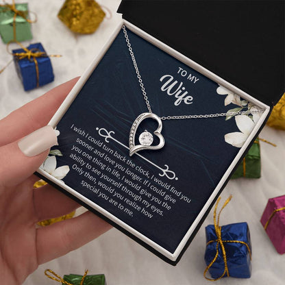 To My Beautiful Wife Necklace From Husband, Hotwife Jewelry For Women, Birthday Gifts For Wife, Birthday Necklaces For Women, Forever Love Necklace