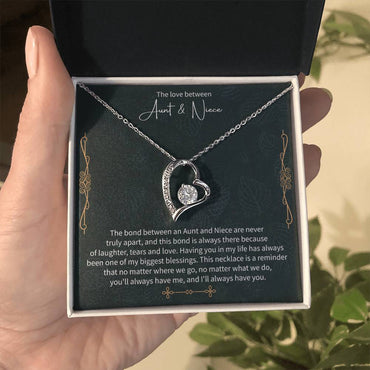 Aunt and Niece Necklace – Meaningful Gift from Aunt, Special Niece Jewelry, Heartfelt Auntie to Niece Gift