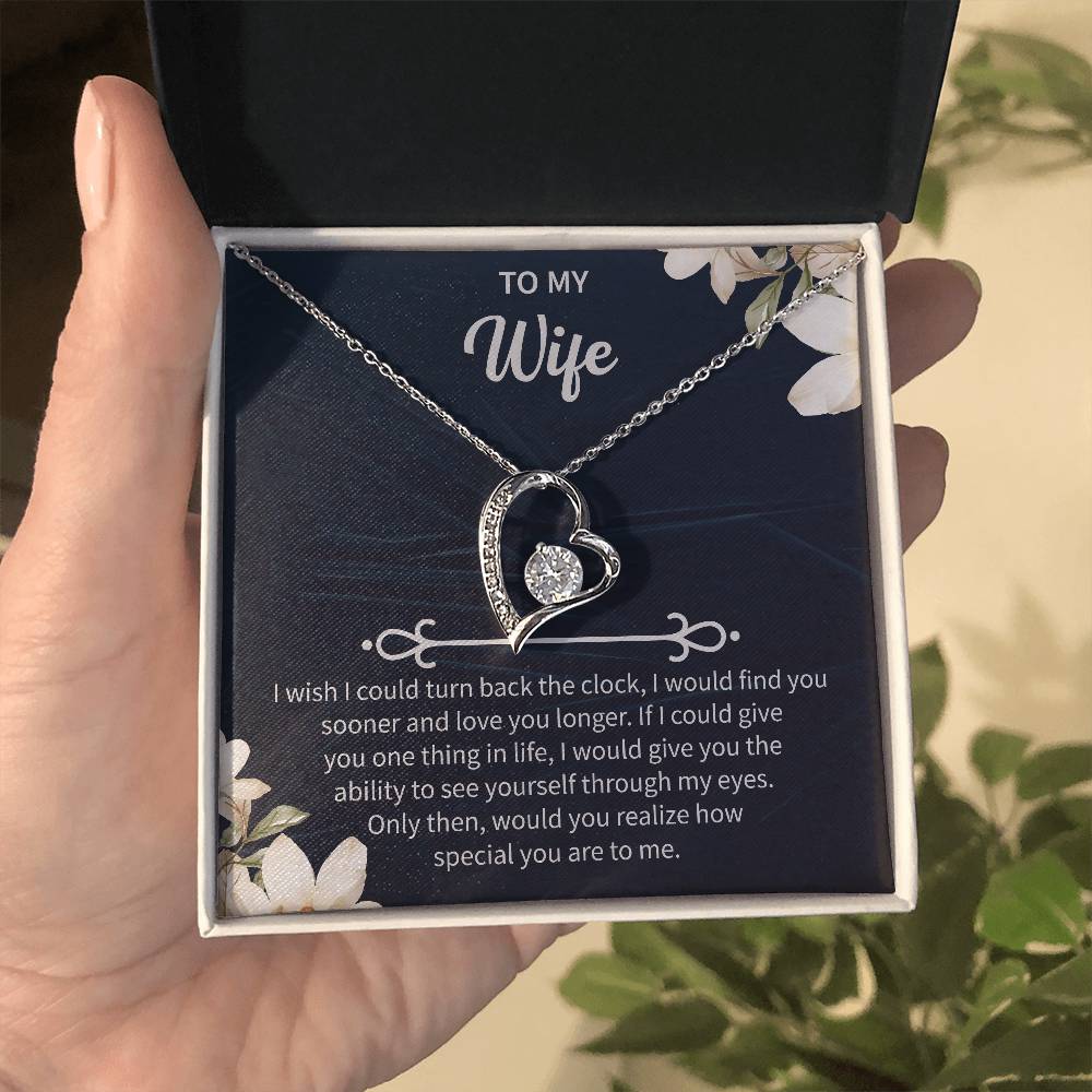 To My Beautiful Wife Necklace From Husband, Hotwife Jewelry For Women, Birthday Gifts For Wife, Birthday Necklaces For Women, Forever Love Necklace