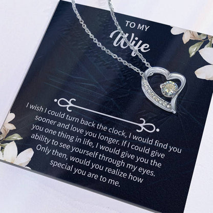 To My Beautiful Wife Necklace From Husband, Hotwife Jewelry For Women, Birthday Gifts For Wife, Birthday Necklaces For Women, Forever Love Necklace