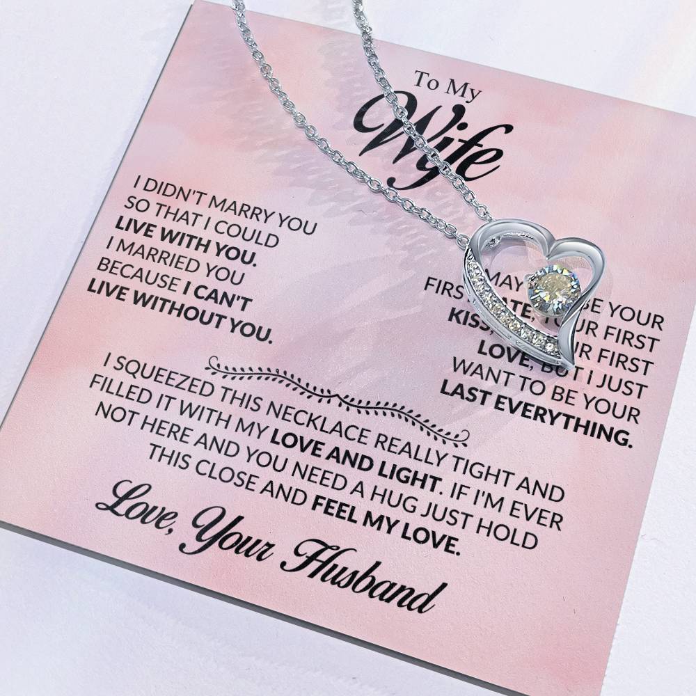 [ALMOST SOLD OUT]  To My Beloved Wife - Heartfelt Necklace Gift to Make Her Smile, Cry, and Feel Loved