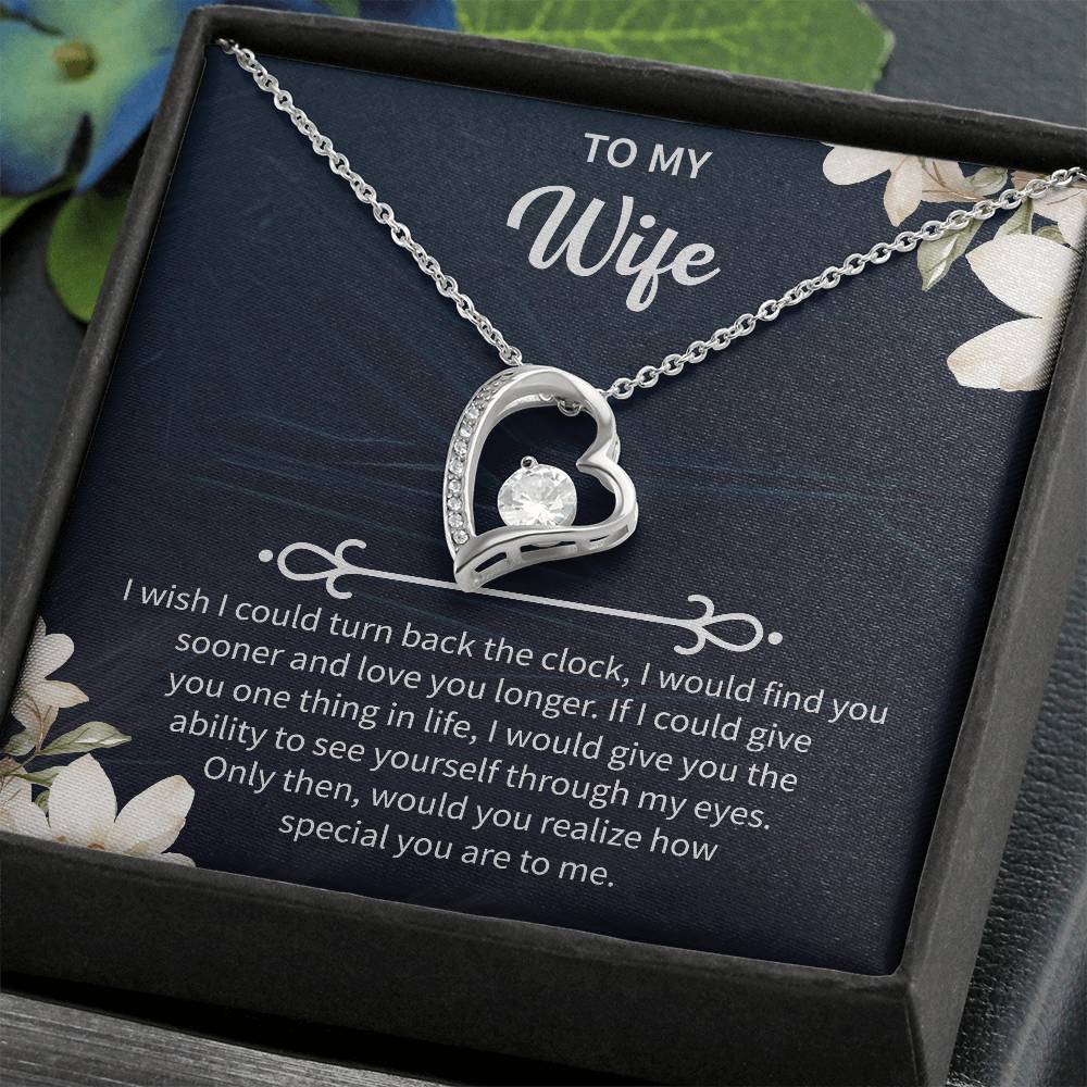 To My Beautiful Wife Necklace From Husband, Hotwife Jewelry For Women, Birthday Gifts For Wife, Birthday Necklaces For Women, Forever Love Necklace