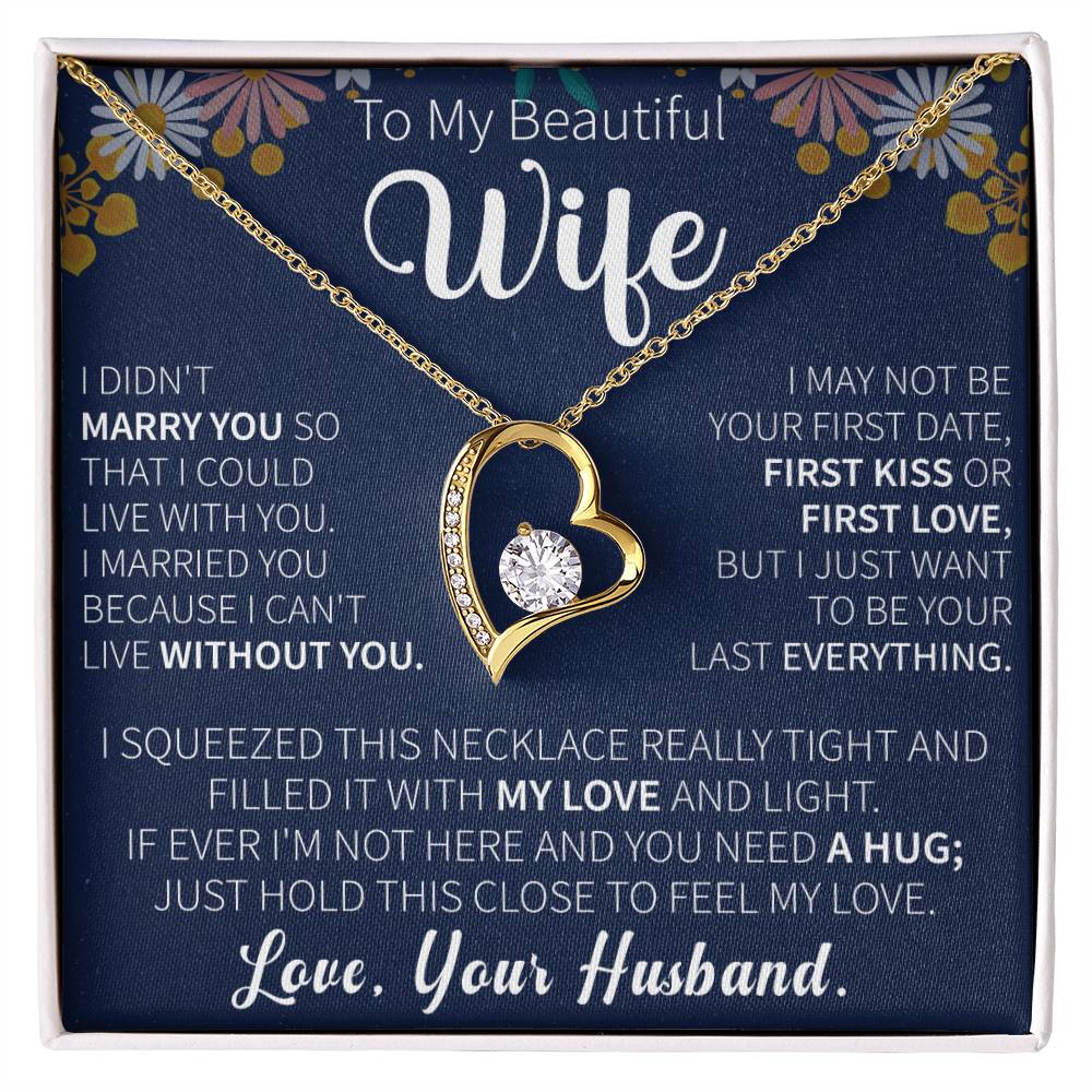 To My Beautiful wife Forever Love Necklace - Gifts for wife