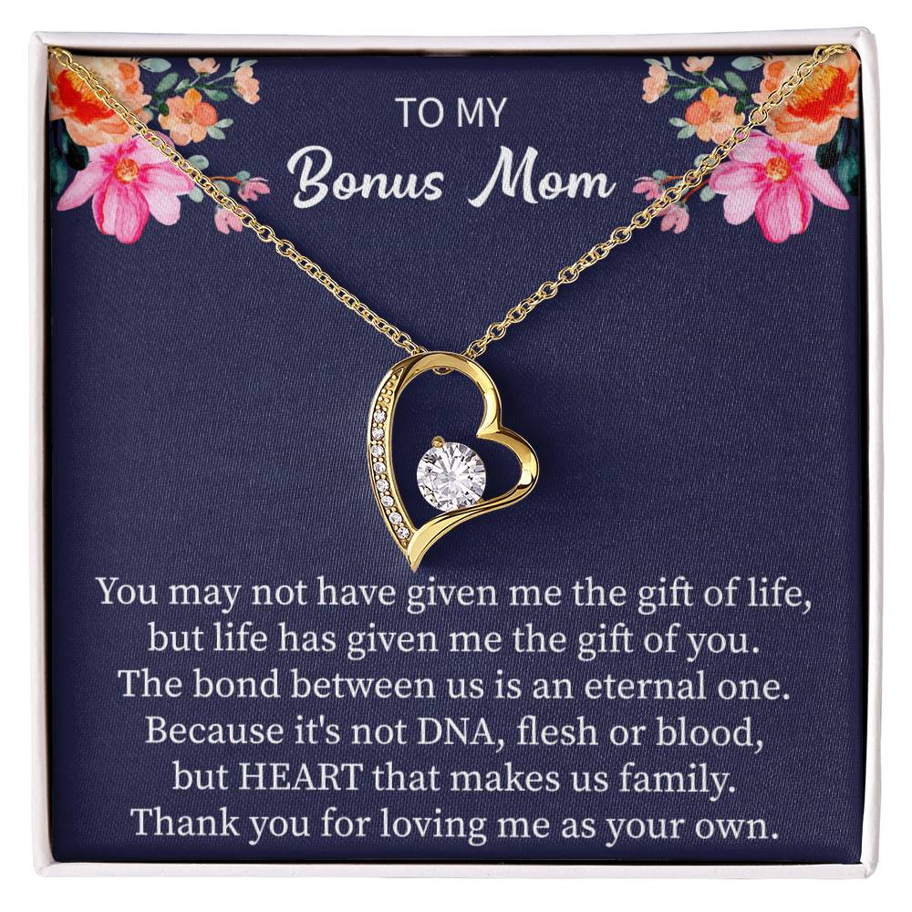 Bonus Mom Gifts Necklace, Necklace for Step Mom, Mothers Day Gifts Christmas Birthday Jewelry Gifts for Bonus Mom Step Mother