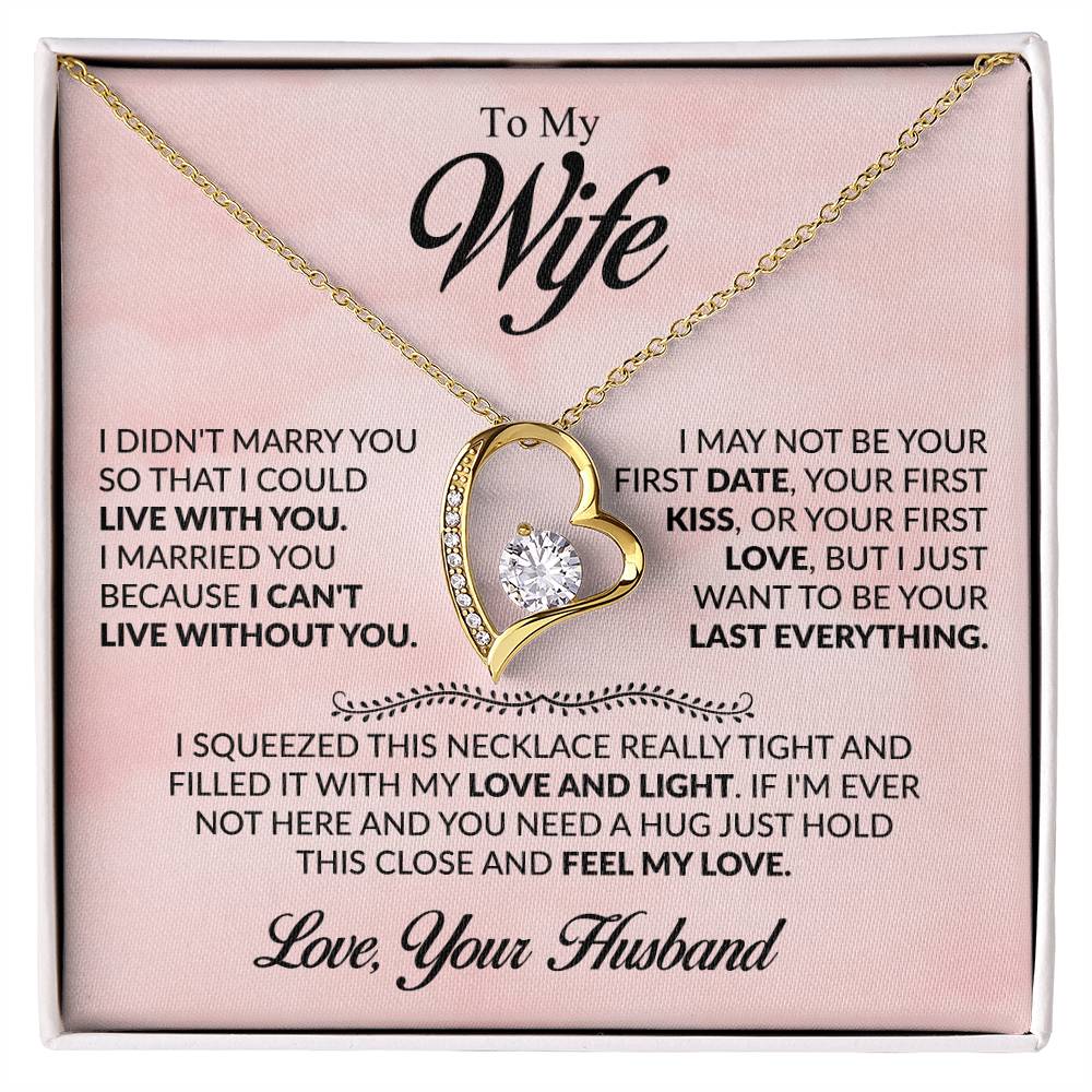 [ALMOST SOLD OUT]  To My Beloved Wife - Heartfelt Necklace Gift to Make Her Smile, Cry, and Feel Loved