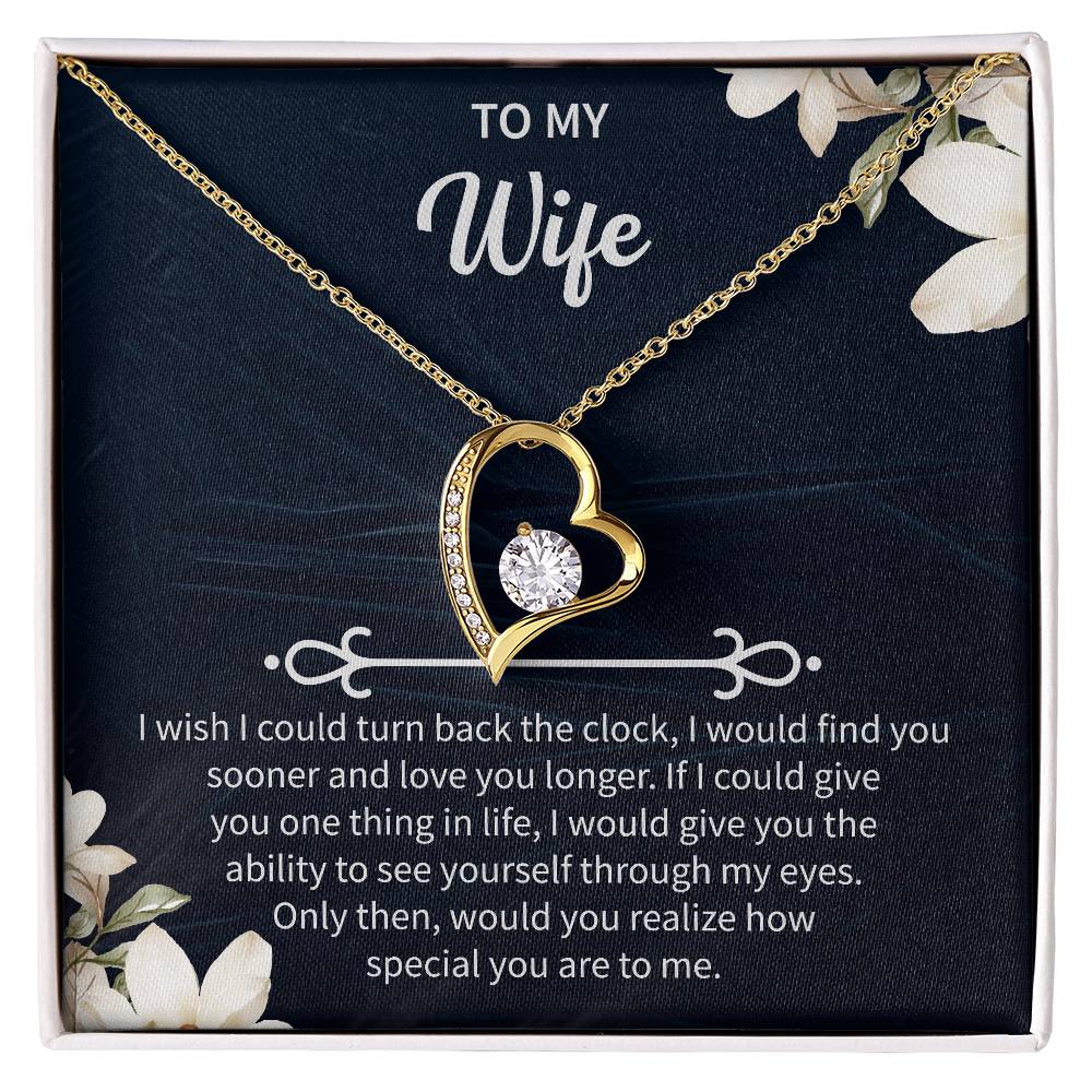 To My Beautiful Wife Necklace From Husband, Hotwife Jewelry For Women, Birthday Gifts For Wife, Birthday Necklaces For Women, Forever Love Necklace