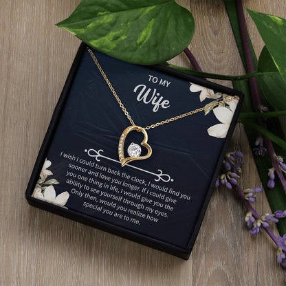 To My Beautiful Wife Necklace From Husband, Hotwife Jewelry For Women, Birthday Gifts For Wife, Birthday Necklaces For Women, Forever Love Necklace