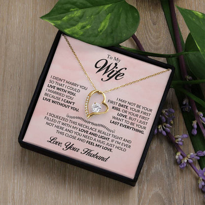 [ALMOST SOLD OUT]  To My Beloved Wife - Heartfelt Necklace Gift to Make Her Smile, Cry, and Feel Loved