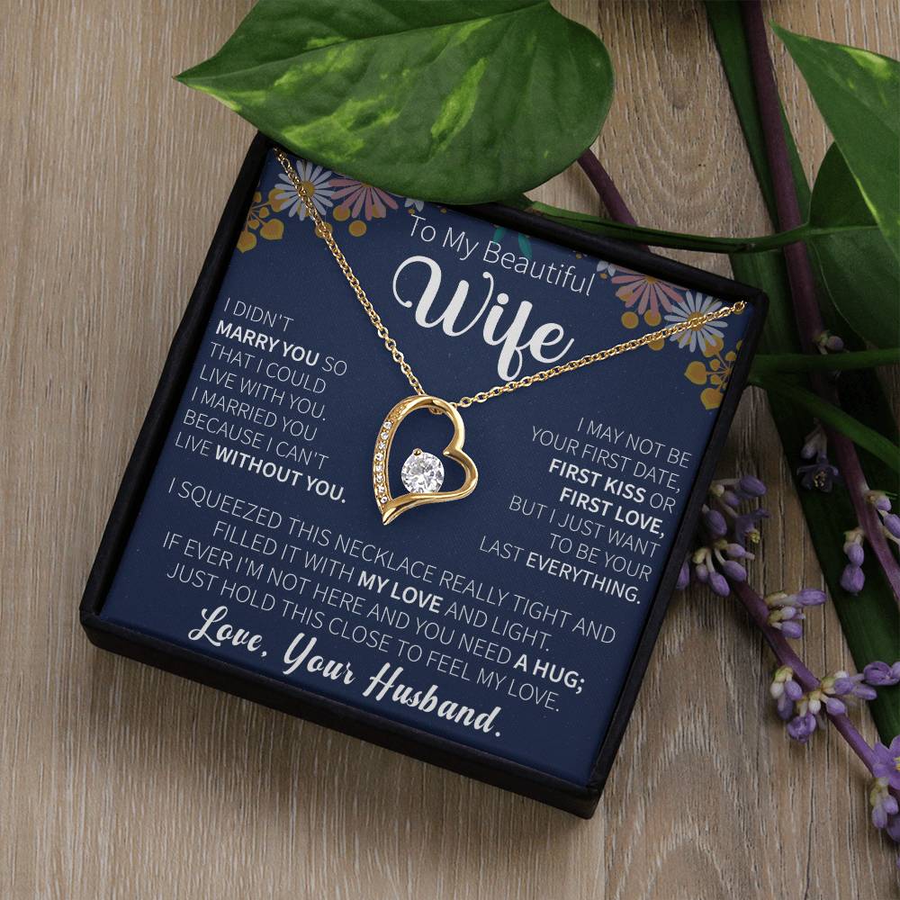 To My Beautiful wife Forever Love Necklace - Gifts for wife