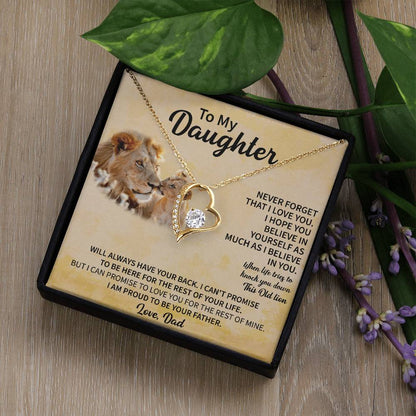 To my Daughter Forever Love Necklace - Gifts for Daughter