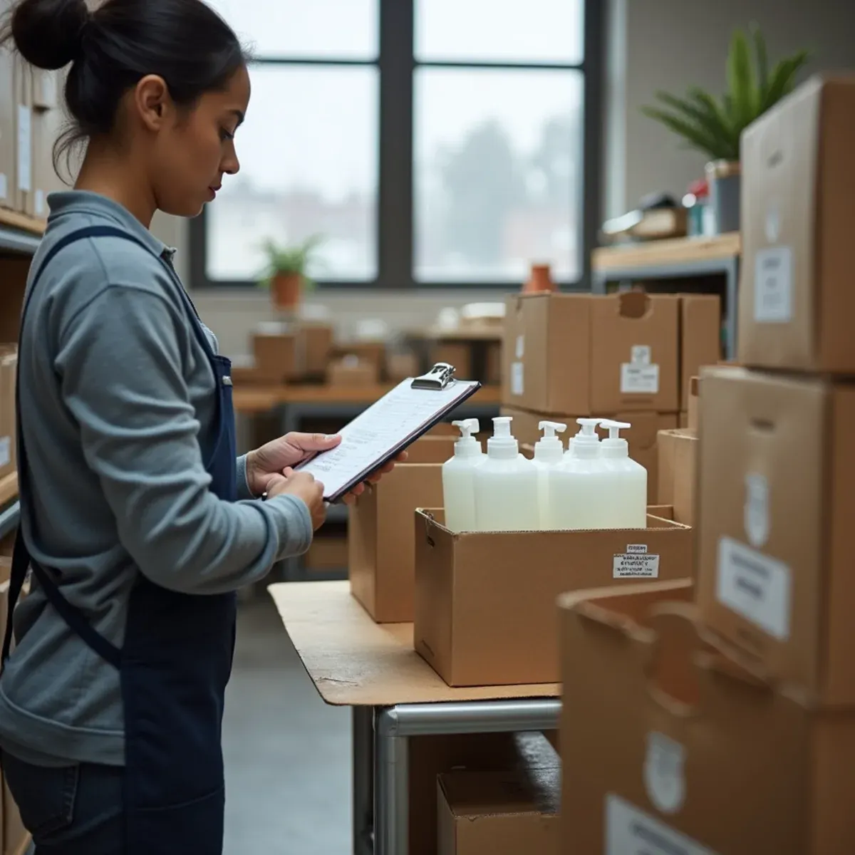 Health & Wellness Products being prepared for a customer order at a beauty product supplier in Warren, MI